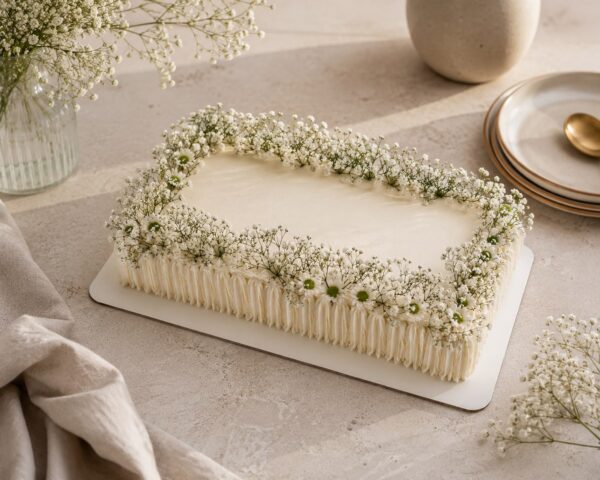 Merengue Italiano con Florcitas Blancas